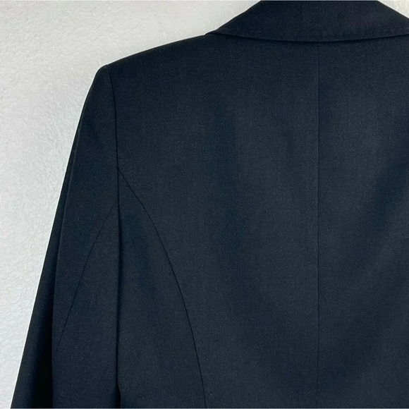 Anne Klein Suit Women's Sz 6 Blazer Three-Button Bal Collared Flare Lined Black - Picture 6 of 11